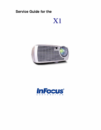 Infocus X1 Service manual for Infocus X1 in PDF format.